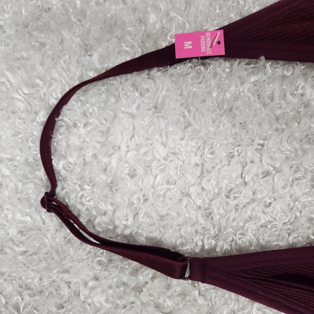 PINK Victoria's Secret Burgundy Bralette NWT Size M - Picture 5 of 8
